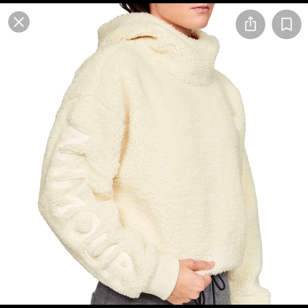 cropped sherpa hoodie